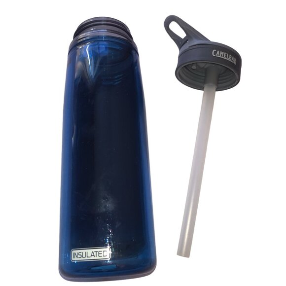 CAMELBAK Eddy Water Bottle w Straw, Lid, Blue / Gray Plastic 20oz - Picture 14 of 16